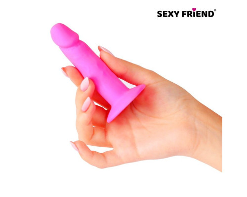 Ярко-розовый анальный фаллоимитатор - 10 см.