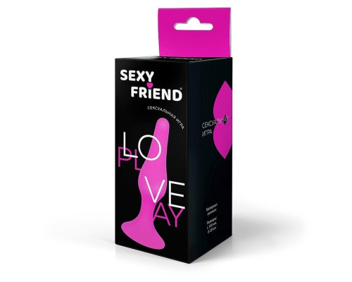 Ярко-розовая анальная втулка - 10 см.