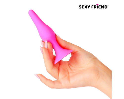 Ярко-розовая анальная втулка - 10 см.