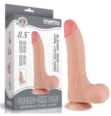 Телесный фаллоимитатор 8.5 Sliding Skin Dual Layer Dong - 22 см.