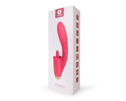 Фиолетовый вибромассажер Condice - 20,3 см.