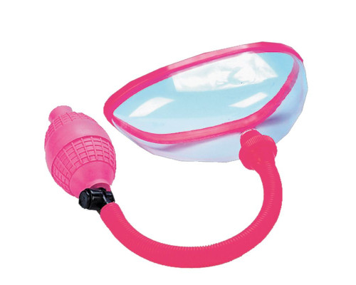 Прозрачная помпа с грушей для клитора и половых губ