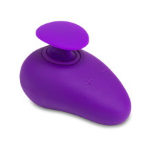 Фиолетовый клиторальный вибромассажер Palm Sense