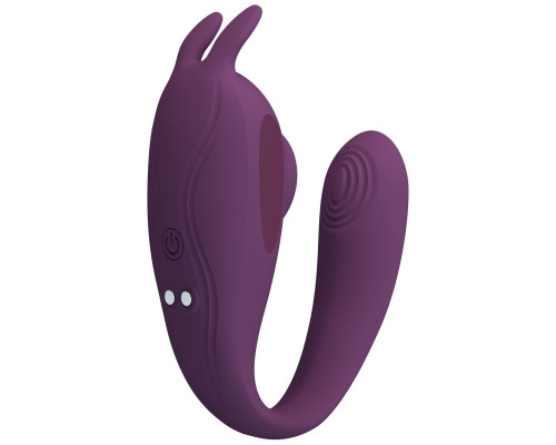 Фиолетовый вибратор для двоих Shey