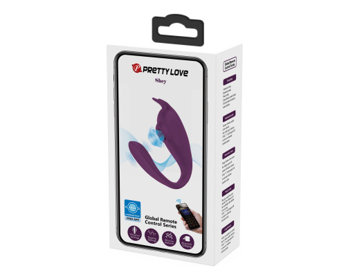 Фиолетовый вибратор для двоих Shey