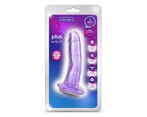 Фиолетовый фаллоимитатор Hard N’ Happy - 14 см.