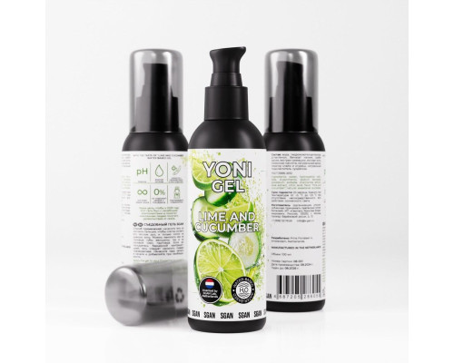 Лубрикант для орального секса SGAN со вкусом лайма и огурца - 100 мл.