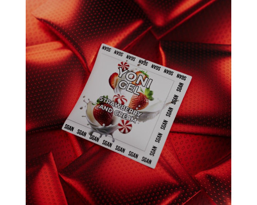 Саше лубриканта для орального секса SGAN со вкусом клубники со сливками - 5 мл.