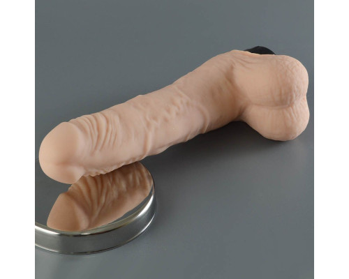 Телесный многоскоростной вибратор Jack - 19 см.