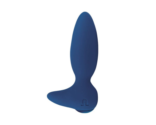 Синий анальный вибратор Little Rocket II + APP