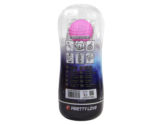 Прозрачный мастурбатор с подвижным шариком