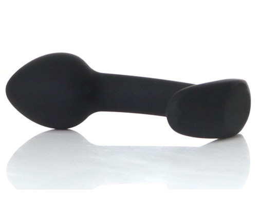 Черная анальная втулка Curved - 7,5 см.