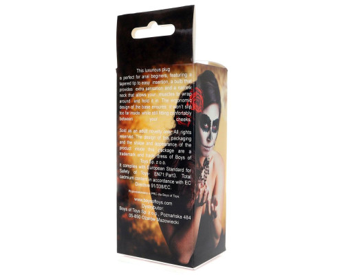 Черная анальная втулка Curved - 9 см.