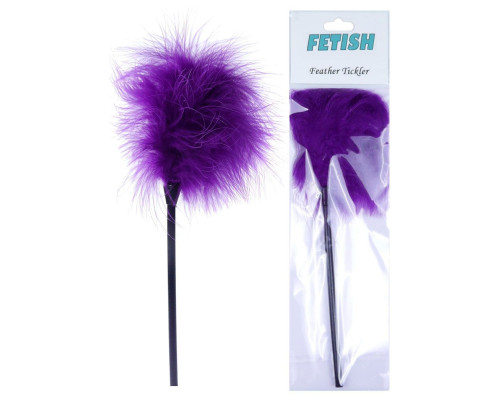 Фиолетовая пуховка для любовных игр - 28 см.