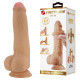 Телесный фаллоимитатор с подвижной кожей Draco - 23,3 см.