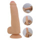 Телесный фаллоимитатор с подвижной кожей Draco - 23,3 см.