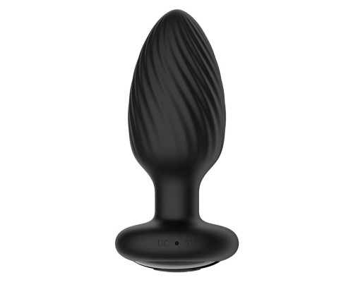 Черная анальная вибровтулка Nexus Tornado Medium с функцией вращения