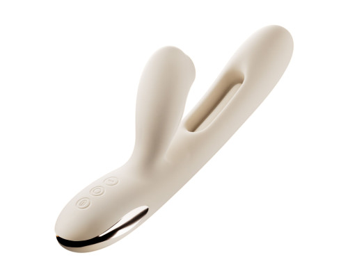 Хай-тек вибратор с таппингом и вакуумом Angela - 21,8 см.