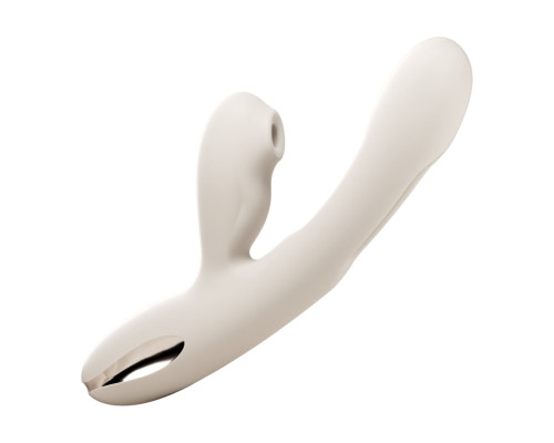 Хай-тек вибратор с таппингом и вакуумом Angela - 21,8 см.