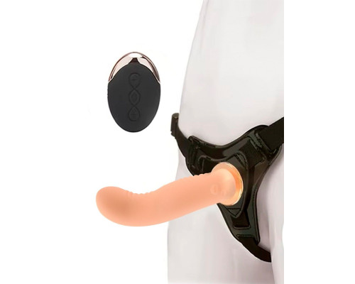 Женский вибрострапон со съемной насадкой и пультом ДУ