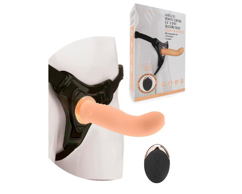 Женский вибрострапон со съемной насадкой и пультом ДУ