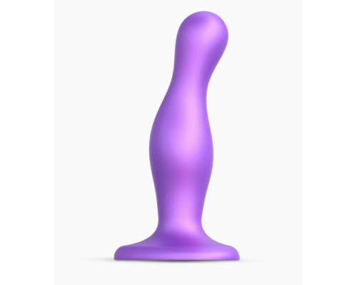 Фиолетовая насадка Strap-On-Me Dildo Plug Curvy size M
