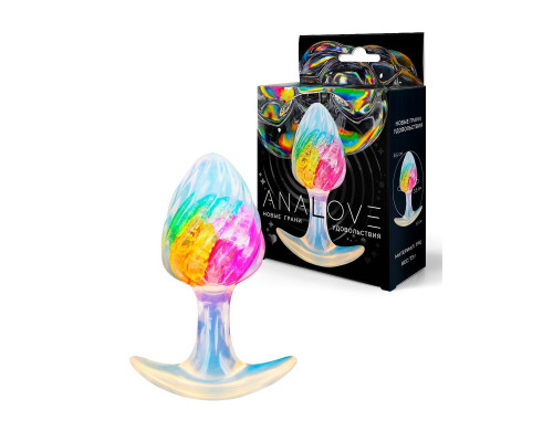 Яркая анальная пробка со спиралевидным рельефом - 9 см.