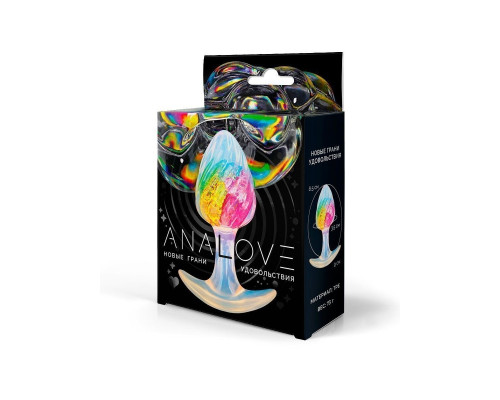 Яркая анальная пробка со спиралевидным рельефом - 9 см.