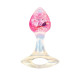 Розоватая анальная пробка с ручкой - 8,5 см.