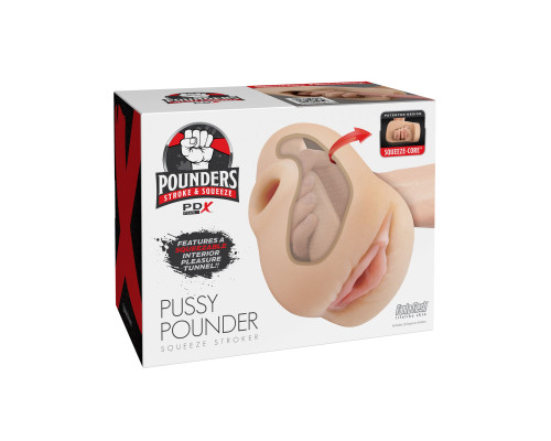 Телесный мастурбатор-вагина Pussy Pounder Squeeze Stroker
