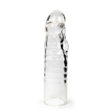 Прозрачная закрытая насадка на член - 15 см.
