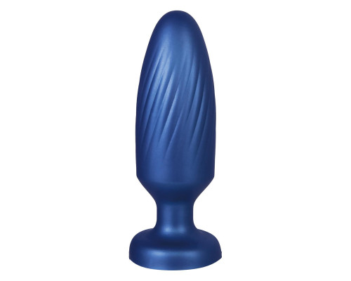 Синяя анальная пробка 4 Inch Silicone Anal Plug - 12 см.