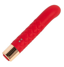 Красный вибратор для G-точки - 14,5 см.