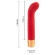 Красный вибратор для G-точки - 14,5 см.