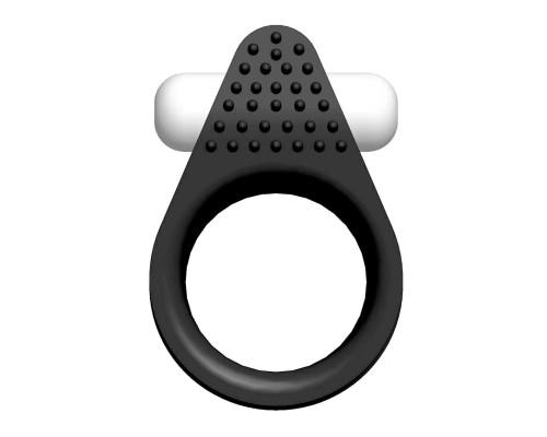 Чёрное эрекционное кольцо Silicone Stimu-Ring