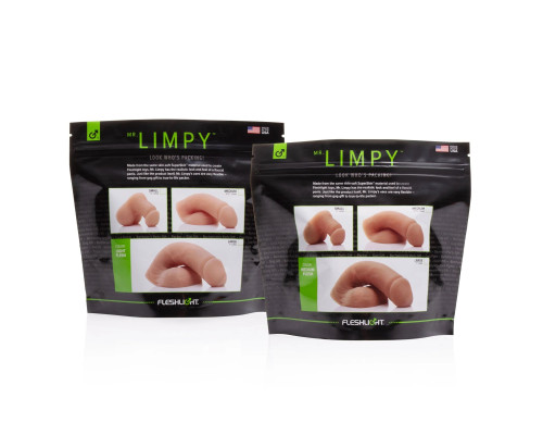 Мягкий имитатор пениса Fleshton Limpy среднего размера - 17 см.