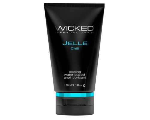 Анальный охлаждающий лубрикант WICKED JELLE CHILL на водной основе - 120 мл.