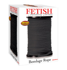 Черная веревка для связывания Bondage Rope - 60,9 м.