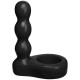 Черный анальный стимулятор с силиконовым кольцом Platinum Premium Silicone - The Double Dip 2 - Black