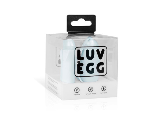 Нежно-голубое виброяйцо LUV EGG с пультом ДУ