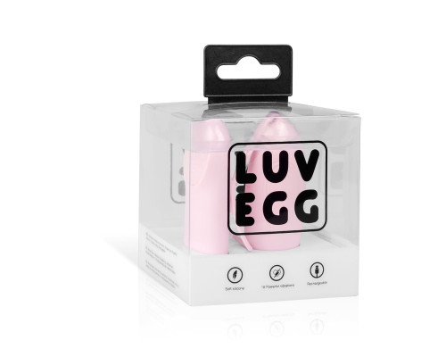 Нежно-розовое виброяйцо LUV EGG с пультом ДУ