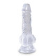 Прозрачный фаллоимитатор King Cock Clear 5  Cock with Balls - 15,2 см.