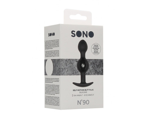 Черная анальная пробка N 90 Self Penetrating Butt Plug - 10,4 см.