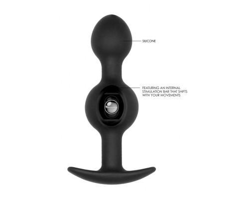 Черная анальная пробка N 90 Self Penetrating Butt Plug - 10,4 см.