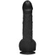 Черный фаллоимитатор с имитацией эякуляции Wet Works 10 Dual Density ULTRASKYN Squirting Cumplay Cock - 26,7 см.