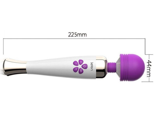 Фиолетово-белый клиторальный вибромассажер Fantasy Fashion - 22,5 см.
