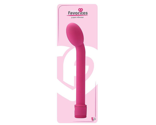 Ярко-розовый вибромассажер G-SPOT VIBRATOR - 21 см.