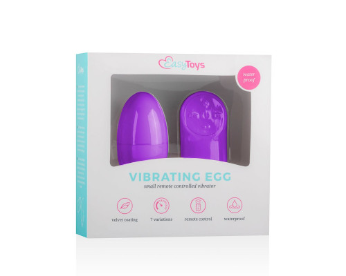 Фиолетовое виброяйцо Vibrating Egg с пультом ДУ
