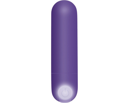 Фиолетовая вибропуля с силиконовой щеточкой для клиторальной стимуляции Fingerific