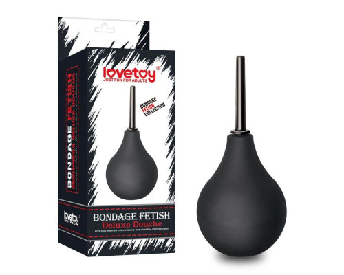 Черный интимный душ-спринцовка Bondage Fetish Deluxe Douche